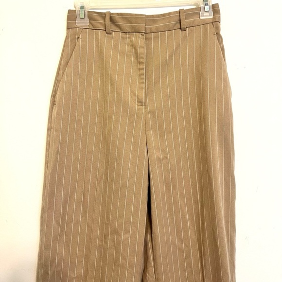 2/$30 Zara - High Waisted Beige Tan Pinstripe Trouser Pants XS - Picture 3 of 7
